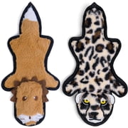 SHARLOVY No Stuffing Dog Toys Crinkle Squeaky, Long Lasting Chews for Aggressive, Durable Plush Dog Puppy Chew Toys for Teething, with 6 Tough Layers for Small Medium Large Breed