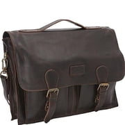 SHARO Adult Adjustable Strap Leather 15 in Laptop Messenger Bag with Shoulder Strap, Brown
