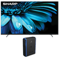 thumbnail image 1 of SHARP 4T-C50EL8UR 50 Inch Class 4K Ultra HD with HDR10 and Roku TV with an Austere 5S-PS4-US1 4-Outlet Power with Omniport USB (2024), 1 of 9