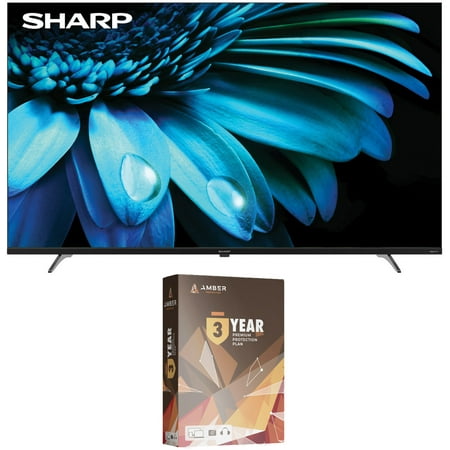 SHARP 4T-C50EL8UR 50 Inch LED 4K Ultra HD Roku TV with 3 Year Amber Protection Plan (2024)