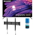 thumbnail image 1 of SHARP 4T-C55FS1UR 55 Inch AQUOS OLED 4K Ultra HD with Dolby Audio Roku TV with a Walts TV FIXED-MOUNT-43-90 TV Mount for 43"-90" Compatible TVs and Walts HDTV Screen Cleaner Kit (2024), 1 of 9