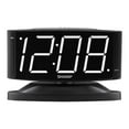 thumbnail image 1 of SHARP LED Digital Alarm Clock, Swivel Base, Alarm, Snooze, Brightness Dimmer, Black Case -White LED, 1 of 14
