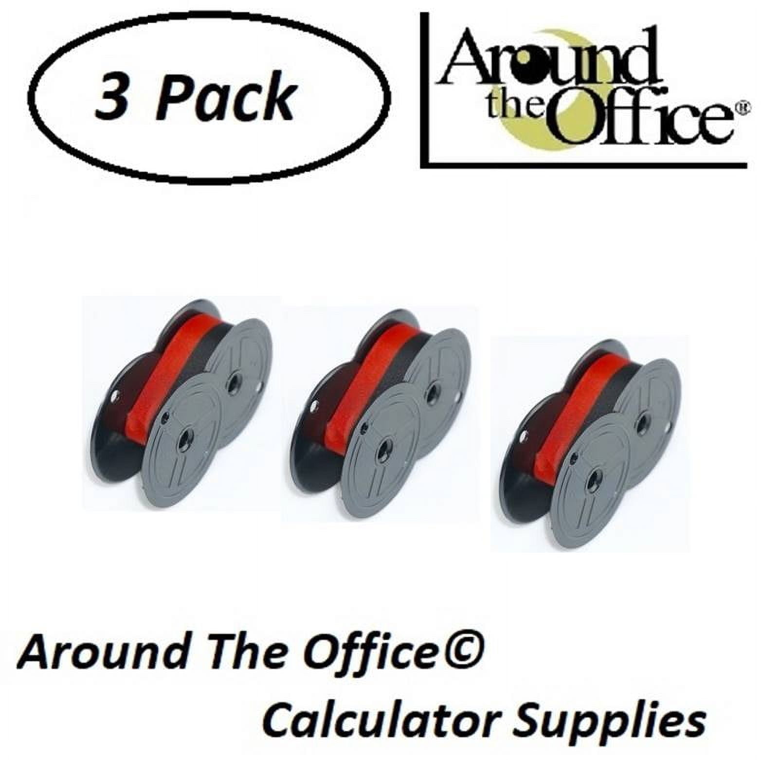 SHARP Model EL-1197-PIII Compatible CAlculator RS-6BR Twin Spool Black & Red Ribbon by Around The Office