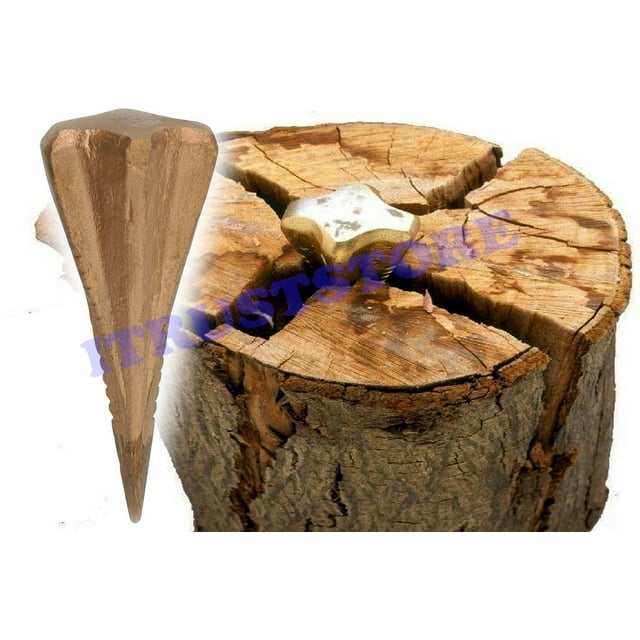 SHARP POINT WEDGE LOG SPLITTING TOOL FOR FIREWOOD WOOD CHOPPER SPLITTER ...