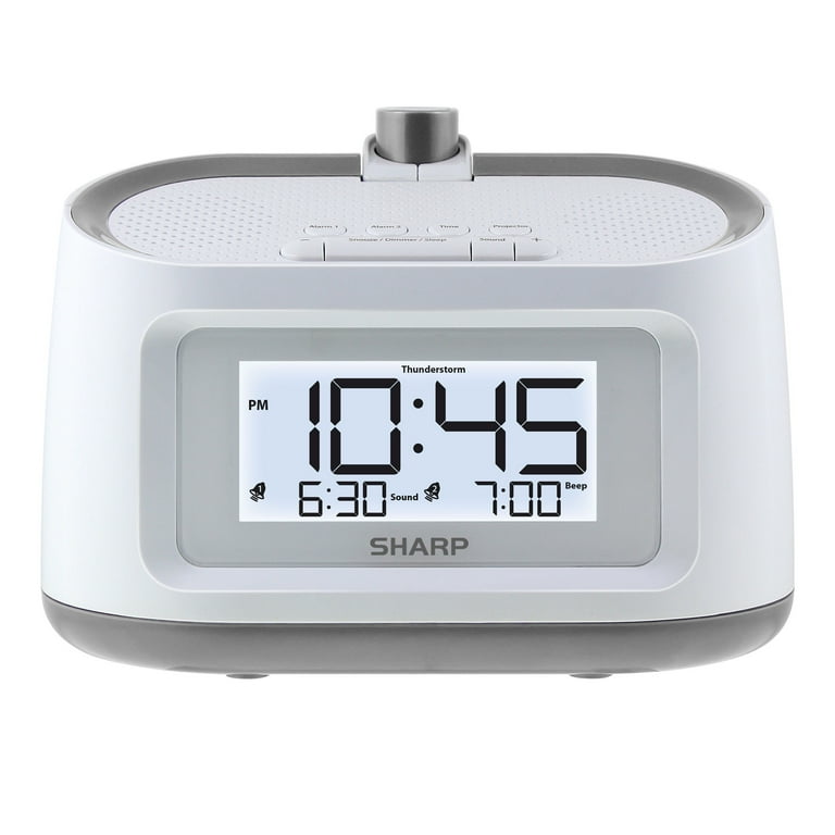 SHARP Projection Dual Alarm Clock with 8 Soothing Sleep