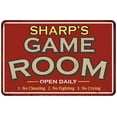 thumbnail image 1 of SHARP'S Game Room Sign Vintage Look Metal Wall 8x12 208120001416, 1 of 1