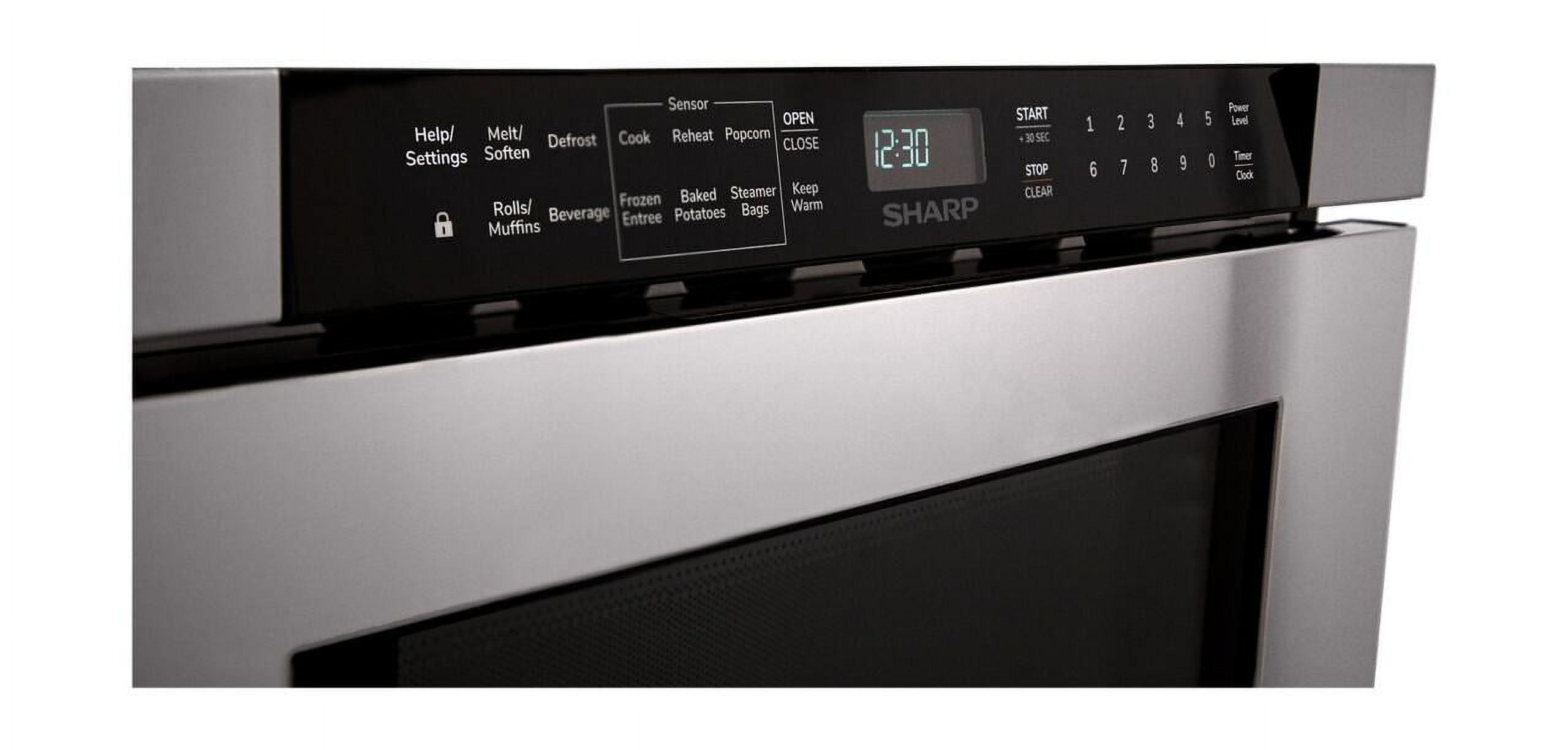 Stainless Steel Built-In Microwave Drawer with Sensor Cooking