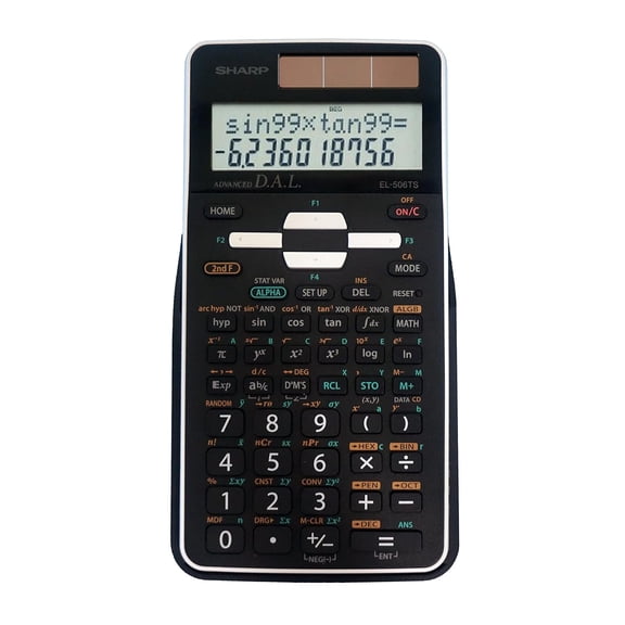 SHARP Scientific Calculator 2 Line Display & Solar Power