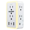 thumbnail image 1 of SHARP White USB Electrical Outlet, 9 in 1 Fast Charge, 1 of 7