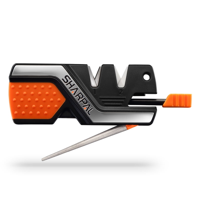 SHARPAL 101N 6-In-1 Pocket Knife Sharpener & Survival Tool, with Fire Starter, Whistle & Diamond Sharpening Rod, Quickly Repair, Restore and Hone Straight and Serrated Blade