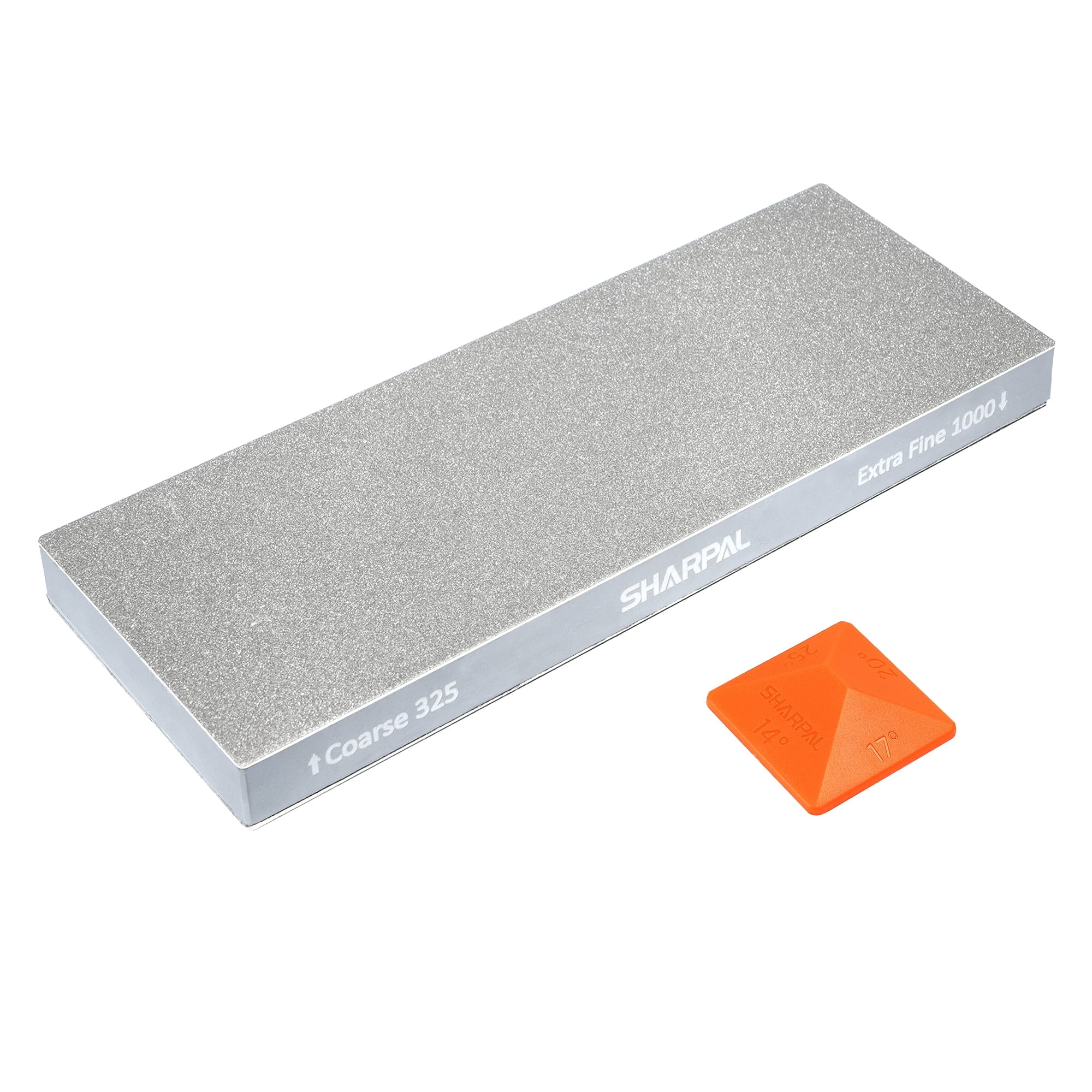 DOWOX diamantslijpsteen, 3-zijdige korrel 400/1000/8000, premium diamant & keramische slijpsteen met hoekgeleider, anti-slip basis & lederen band