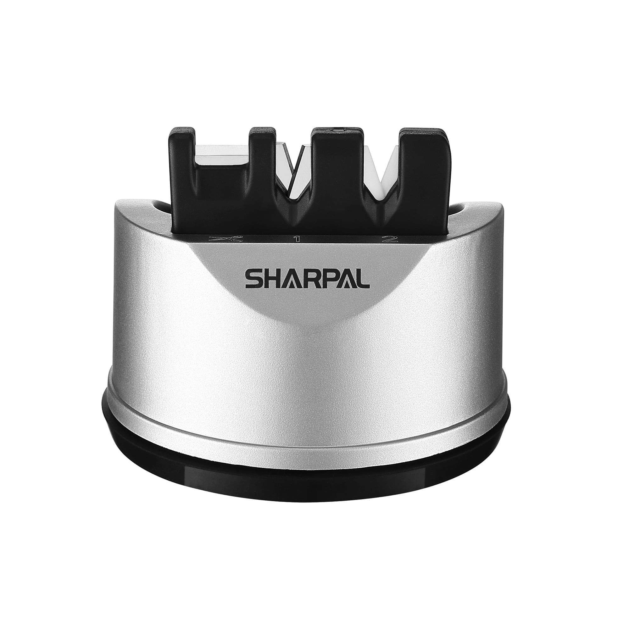 SHARPAL 191H Pocket Knife & Scissors Sharpener, Kitchen Chef Sharpening Tool for Straight and Serrated Knives – Compact Suction Cup Design