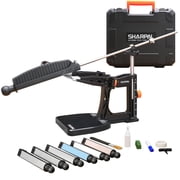SHARPAL 202H Knife Sharpener Kit   Adjustable 10 -35  Angle, 7 Abrasive Plates Diamond 220-1000, Whetstone 3000-6000 & Case