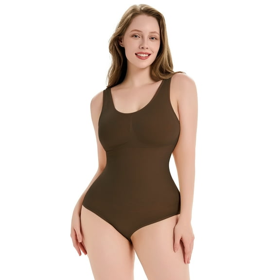 SHARPDEZI Bodysuits For Women Tummy Control Shapewear Slimming Sculpting Tank Tops Body Shaper Butt Lifter