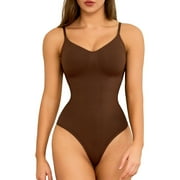 SHARPDEZI Shapewear Tummy Control Thong Seamless Snatched One Piece Shapewear Bodysuits For Women Body Shaper