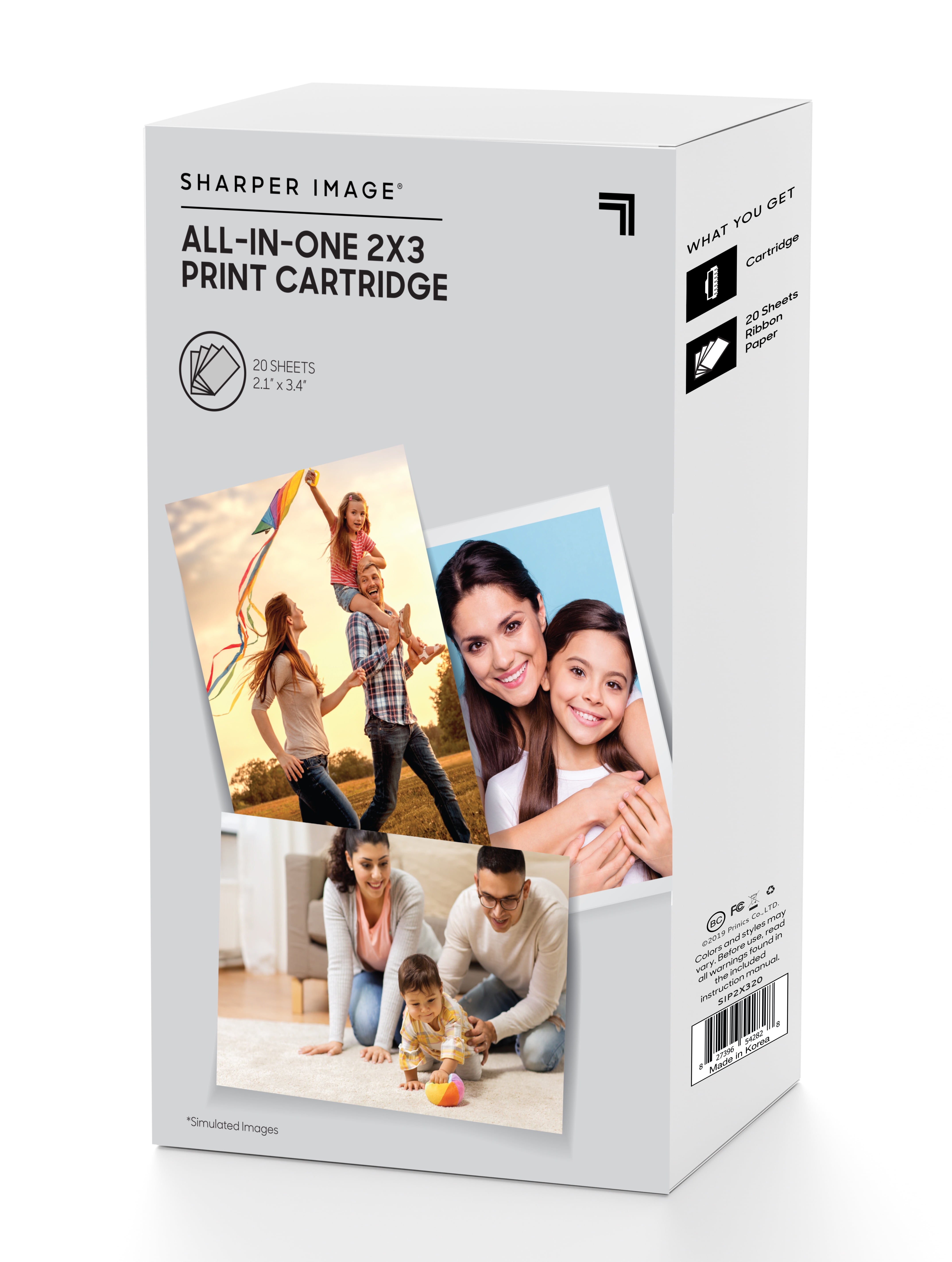 SHARPER IMAGE 20 Pack, Paper & Ink, 2.1" x 3.4", AllinOne Print