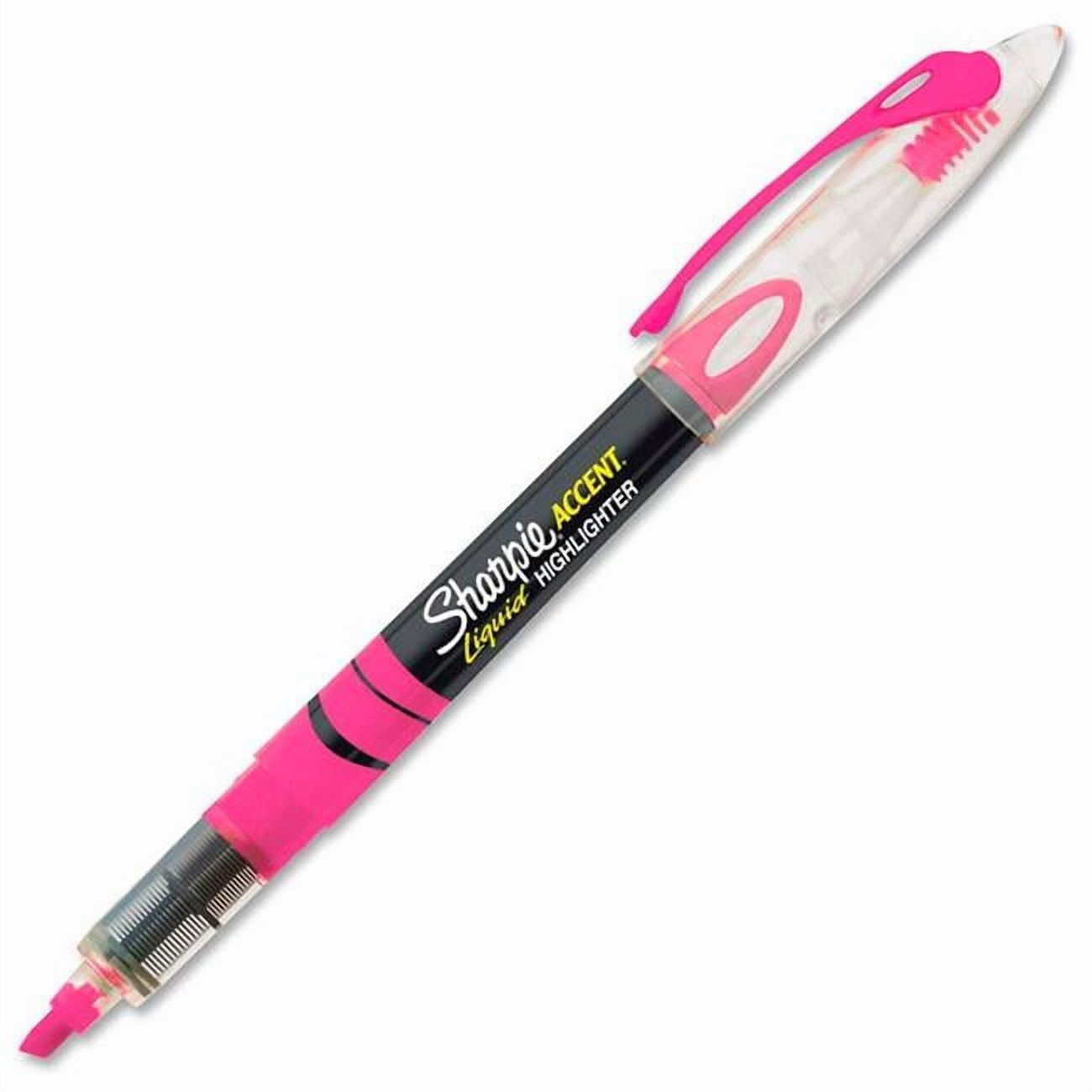 Sandford Ink B789250 Sharpie Accent Pen Style Liquid Highlighter - Chisel Tip - Fluorescent Pink