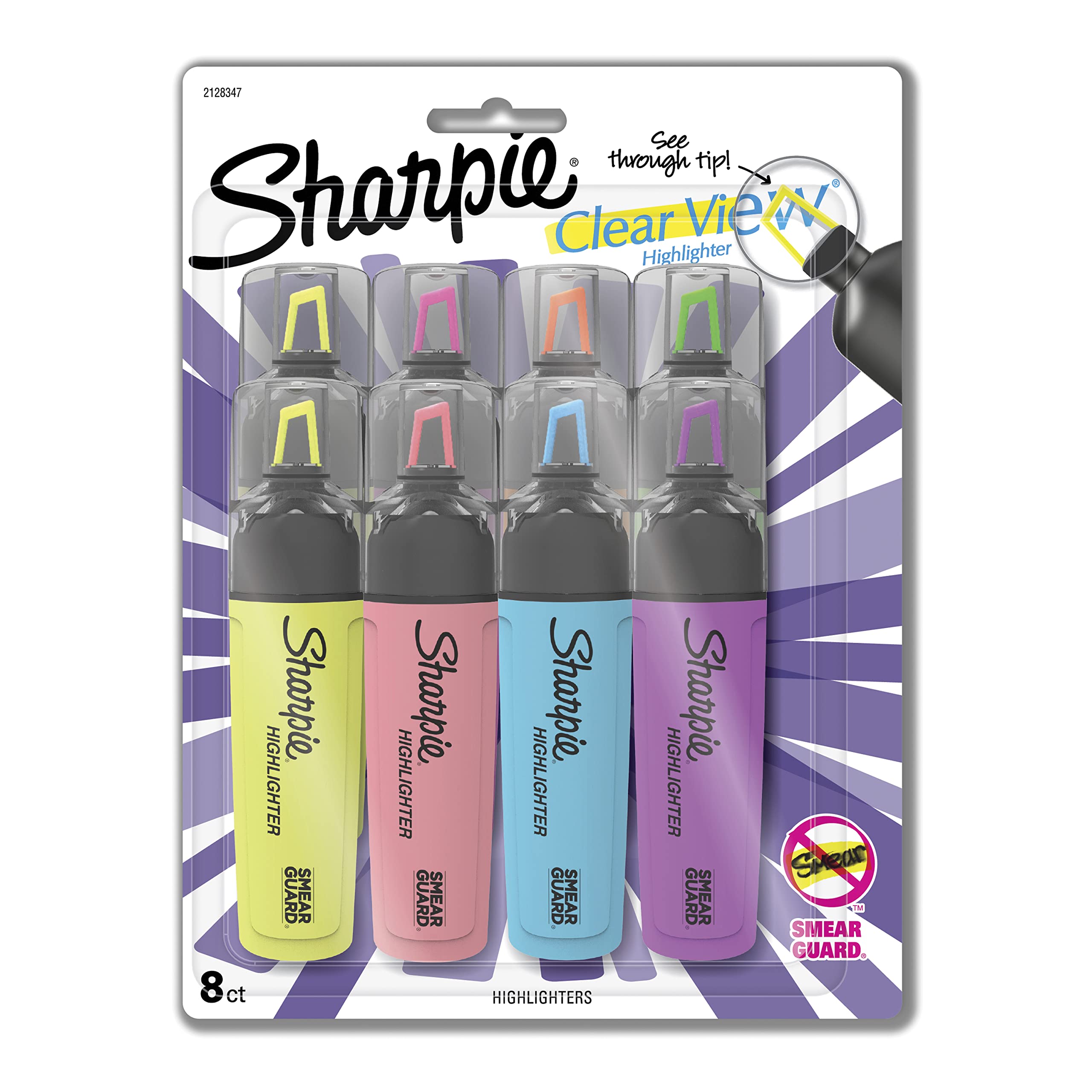 SHARPIE Clear View Highlighter, SeeThrough Chisel Tip, Tank