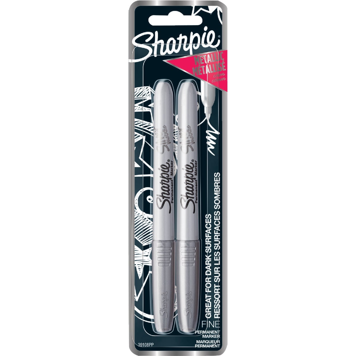 Sharpie Metallic Permanent Marker - Silver Ink - 2 Count