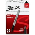 thumbnail image 1 of Sharpie Permanent Marker Fine Point - Black Ink - 36 Count, 1 of 5