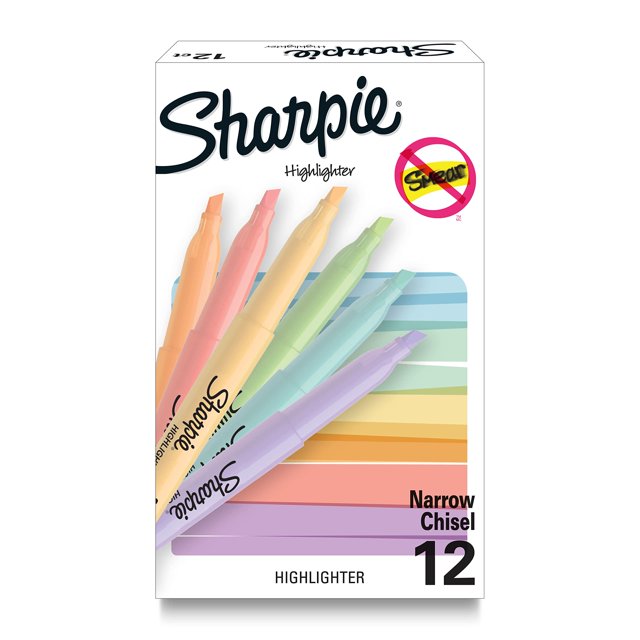 SHARPIE Pocket Highlighters, Mild Pastel Colors, Great Stocking Stuffer and Holiday Gift for