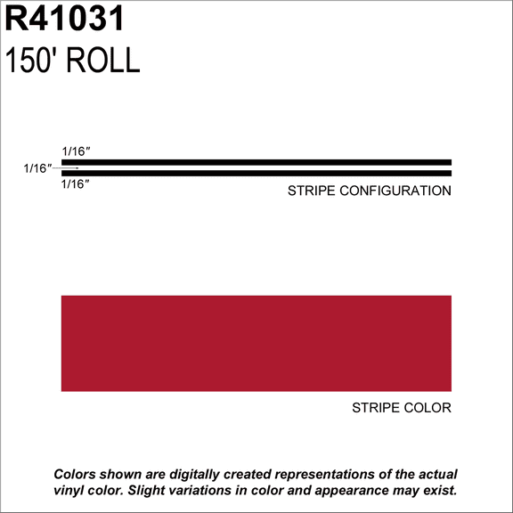 SHARPLINE CONVERTING INC MS, 3/16" X 150'; Fire Red