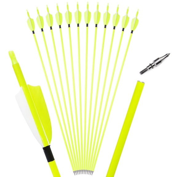 SHARROW 12X 30" Archery Carbon Arrows SP500 Feather Recurve Compound Bow Hunting Target