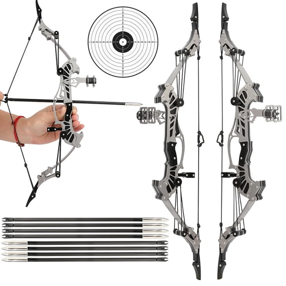 SURWOLF 16" Mini Compound Bow Kit Toy Arrows Target Archery Hunting Children Gift Shot