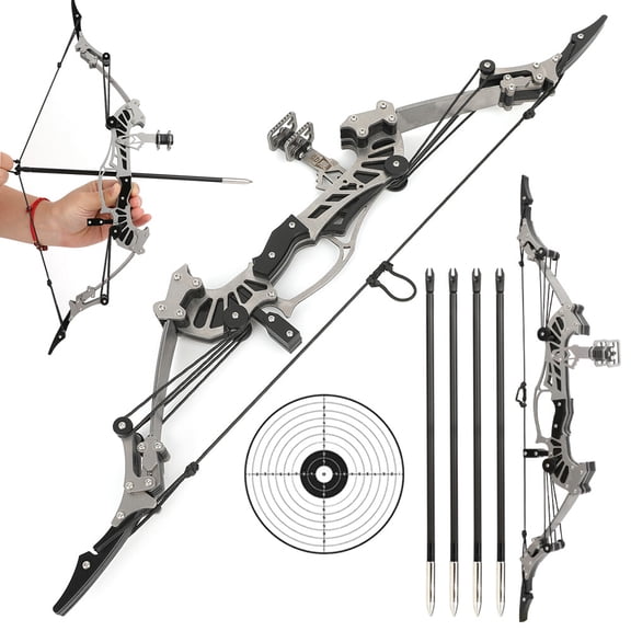 AMEYXGS 16" Mini Compound Bow Kit Toy Arrows Target Archery Hunting Children Gift Shot