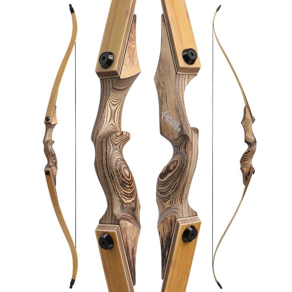 SHARROW 60" Takedown Recurve Bow Carbon Arrow Set 20-60lbs Limb Bamboo Core Archery Hunting US STOCK