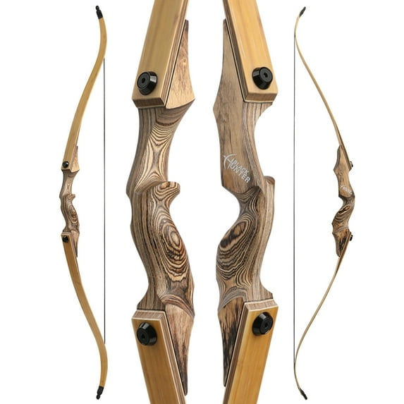 SHARROW 60" Takedown Recurve Bow Carbon Arrow Set 20-60lbs Limb Bamboo Core Archery Hunting US STOCK