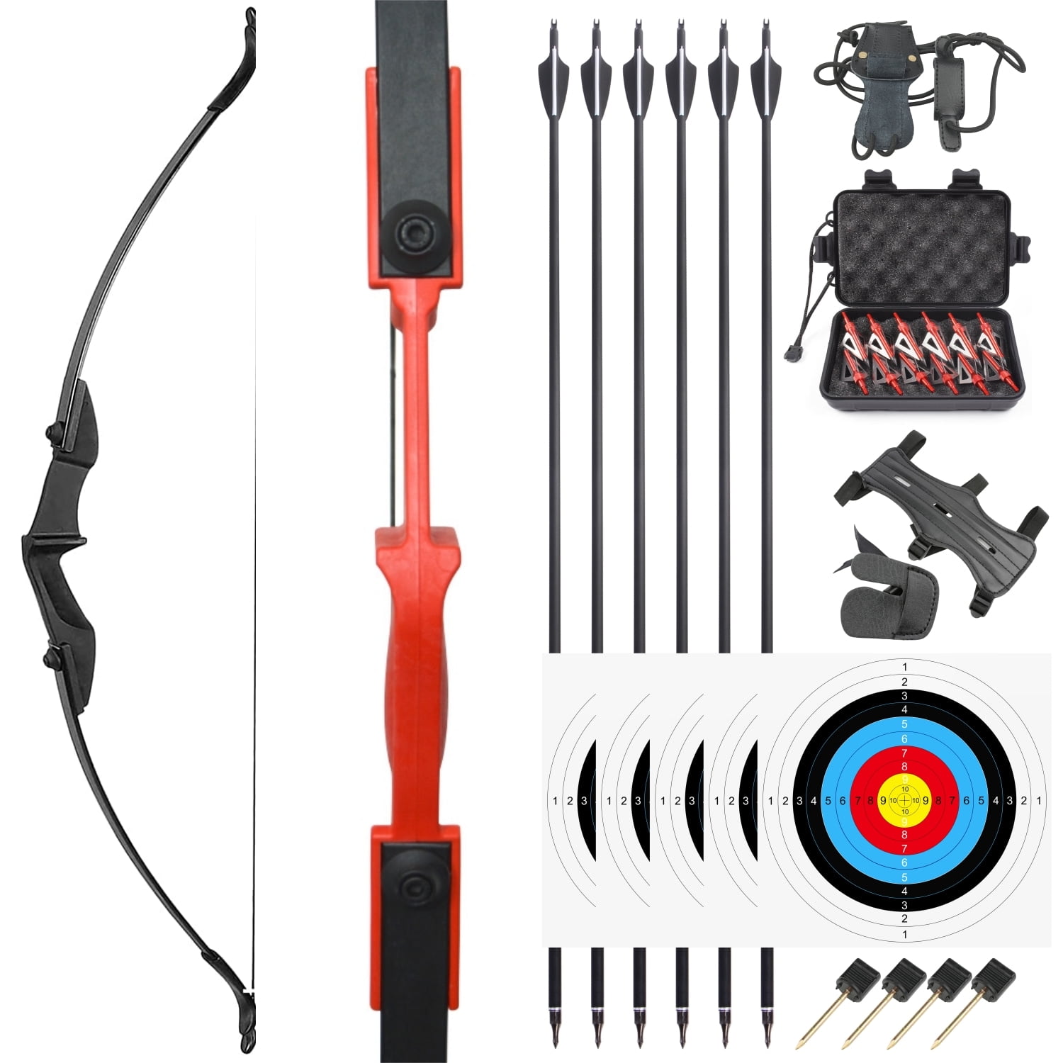 SHARROW Archery Takedown Recurve Bow and Arrow Set Left/Right Hand