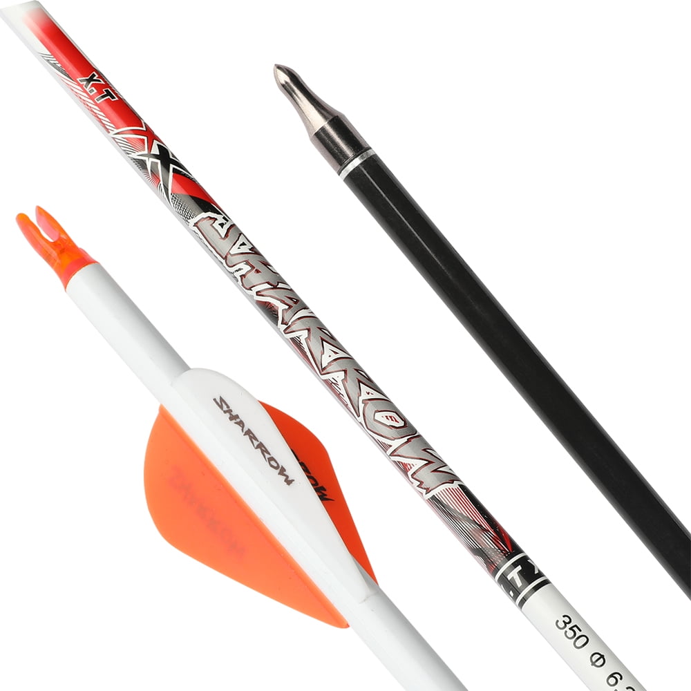 SHARROW XT 32 inch Pure Carbon Arrows ID6.2 SP300-800 Recurve Bow Compound Bow(12 Pack)