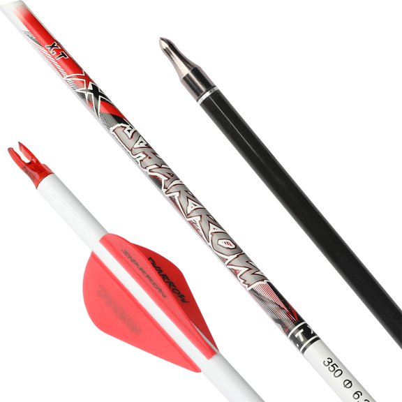 SHARROW XT 32 inch Pure Carbon Arrows ID6.2 SP300-800 Recurve Bow Compound Bow(12 Pack)