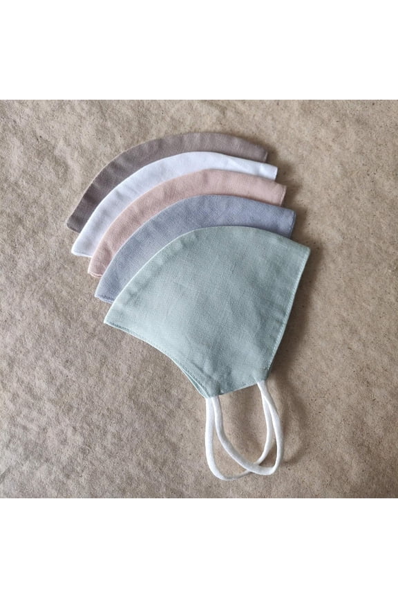 Cotton Linen - Anti-Pollution Face Mask 3 Layered Face Mask - Adjustable, Washable, Reusable (Dusty Pastels)