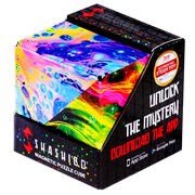 SHASHIBO Holographic Shape Shifting Box - STEM Magnetic Fidget Cube That Transforms Into Over 70 Shapes,Cosmos, 1 Pack