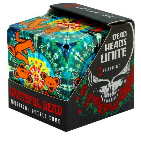 SHASHIBO Magnetic Fidget Cube That Transforms Into Over 70 Shapes, Grateful Dead Dancing Bears, 1 Pack