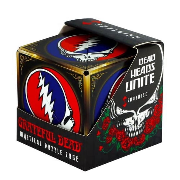 SHASHIBO Magnetic Fidget Cube That Transforms Into Over 70 Shapes, Grateful Dead Steal Your Face, 1 Pack