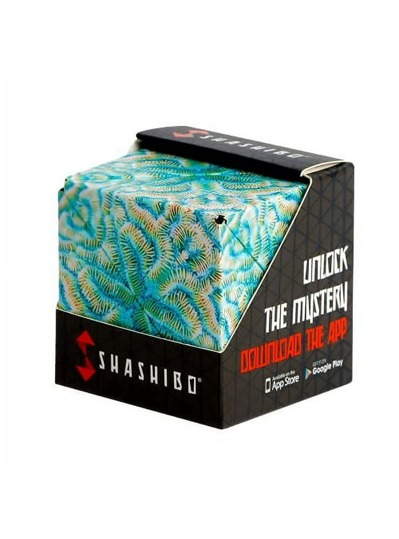 SHASHIBO Shape Shifting Box - Patented Fidget Cube – Shashibo Cube Magnet Fidget Toy Transforms Into Over 70 Shapes (Undersea)