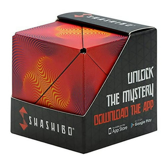 SHASHIBO Shape Shifting Box - Patented Shashibo Cube Magnet Fidget Toy Transforms Into Over 70 Shapes (Optical Ilusion)