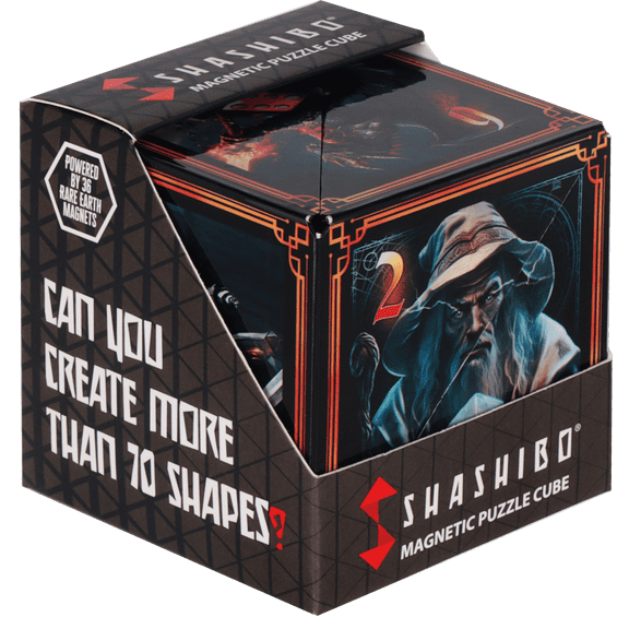 SHASHIBO Shape Shifting Box - STEM Magnetic Fidget Cube That Transforms Into Over 70 Shapes, Tales of Ovirnia, 1 Pack