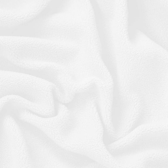 SHASON TEXTILE (2 Yards cut) SOFT CORAL FLEECE SOLID, WHITE.