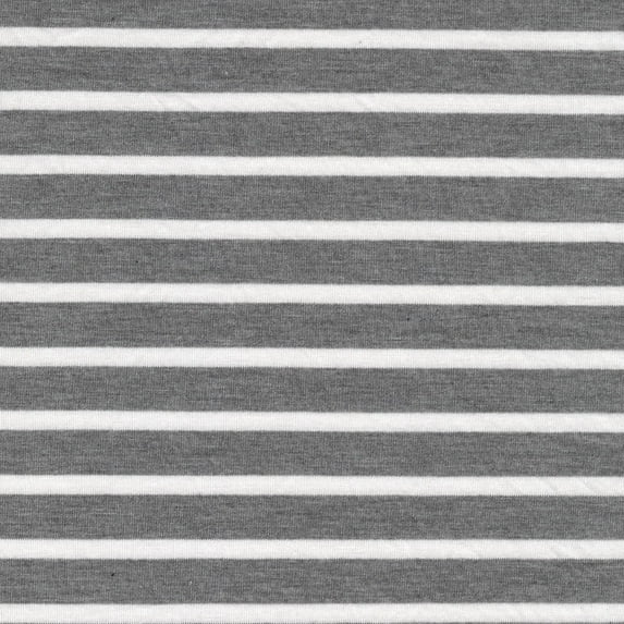 SHASON TEXTILE (3 Yards cut) CLASSIC SEW YARN DYED STRIPE FABRIC, GRAY / WHITE