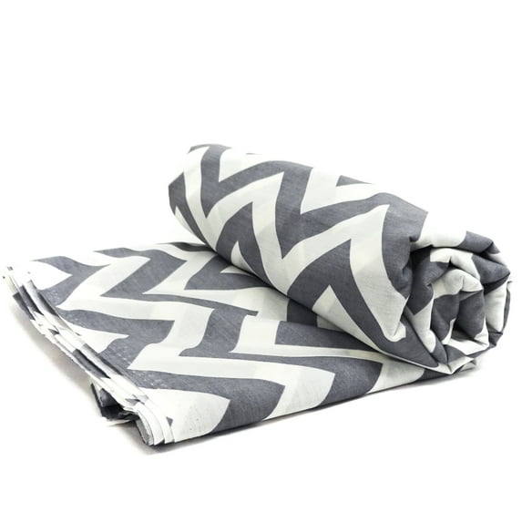 SHASON TEXTILE (3 Yards cut) CRAFT PROJECTS POLY COTTON CHEVRON PRINT FABRIC, GRAY, Available In Multiple Colors