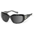 thumbnail image 1 of SHASTA Wind Blocking Padded Foam Photochromic Sunglasses for Outdoors, 100% UVA + UVB Protection, Black Striped Tortoise Frame/Clear to Gray Lens, 1 of 5