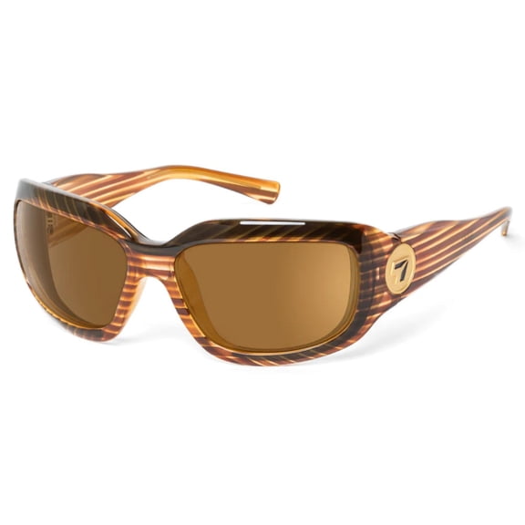 SHASTA Wind Blocking Padded Foam Polarized Sunglasses for Outdoors, 100% UVA + UVB Protection, Brown Striped Tortoise/Polarized Copper Lens