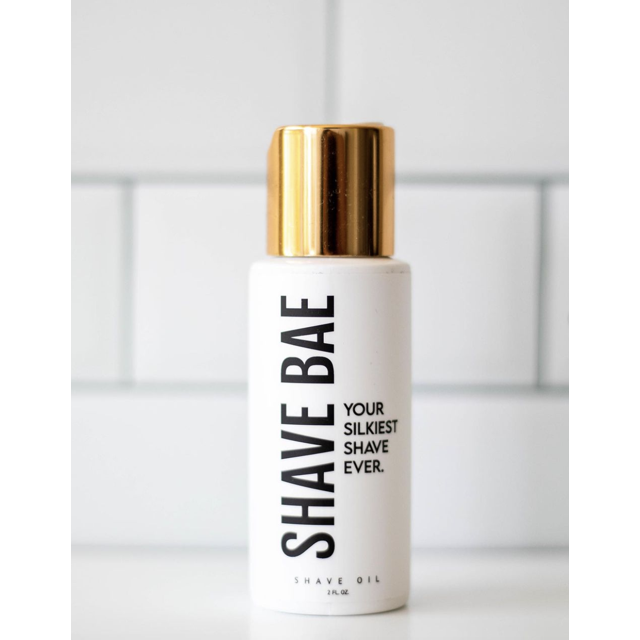 SHAVE BAE shaving oil NO BUMPS, NO RAZOR BURN, NO REDNESS, OR