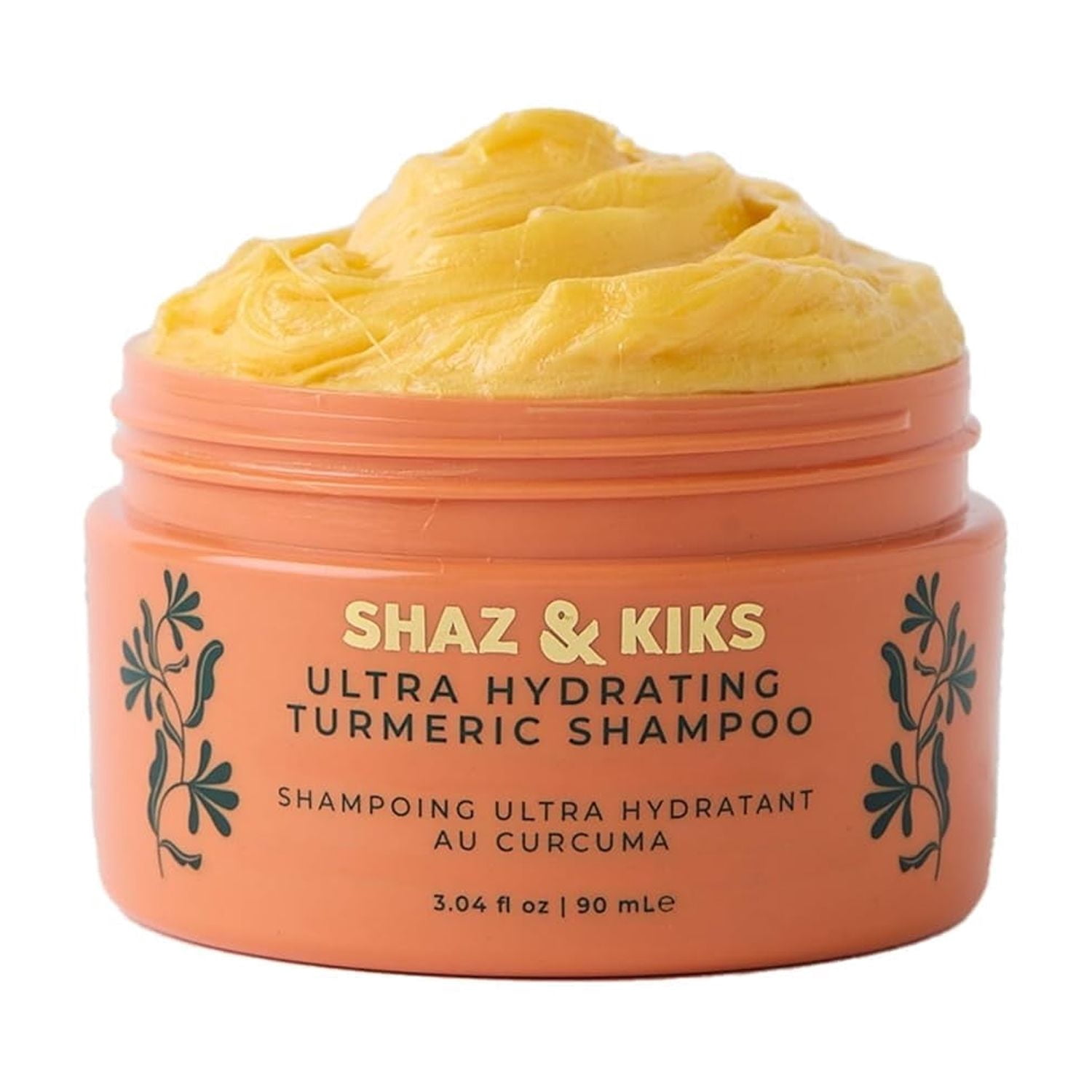 SHAZ & KIKS Ultra Hydrating Turmeric Shampoo | Sulfate-Free Shampoo for Dry, Itchy, Flaky Scalp | Deliver Deep Hydration with Turmeric & Kokum Butter