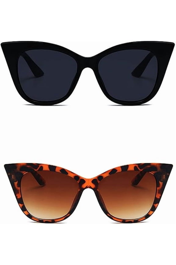Cat Eye Sunglasses for Women Retro Cateye Frame - Vintage 90s UV400 Protection Sunnies, Chic Shades for Small Face