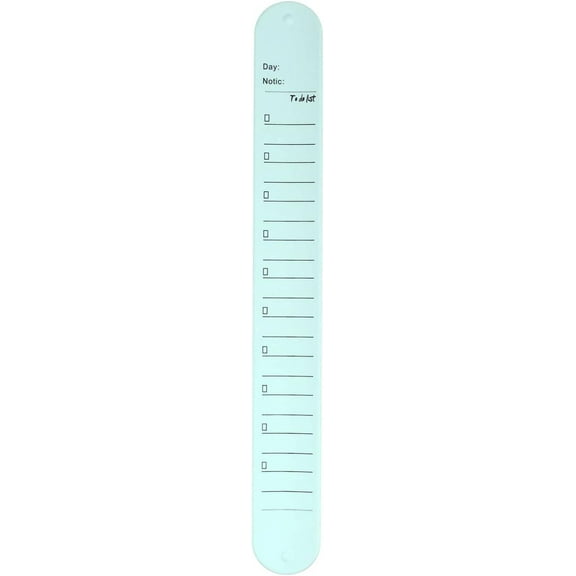 SHBOTO Silicone Memo Wrist Band 9.37" x 1.14" 20cm 8 Inch Measure Ruler Waterproof Reusable Slap Bracelets Writable Erasable Wearable Strap Line Block Wristbands for Daily Life, Blue